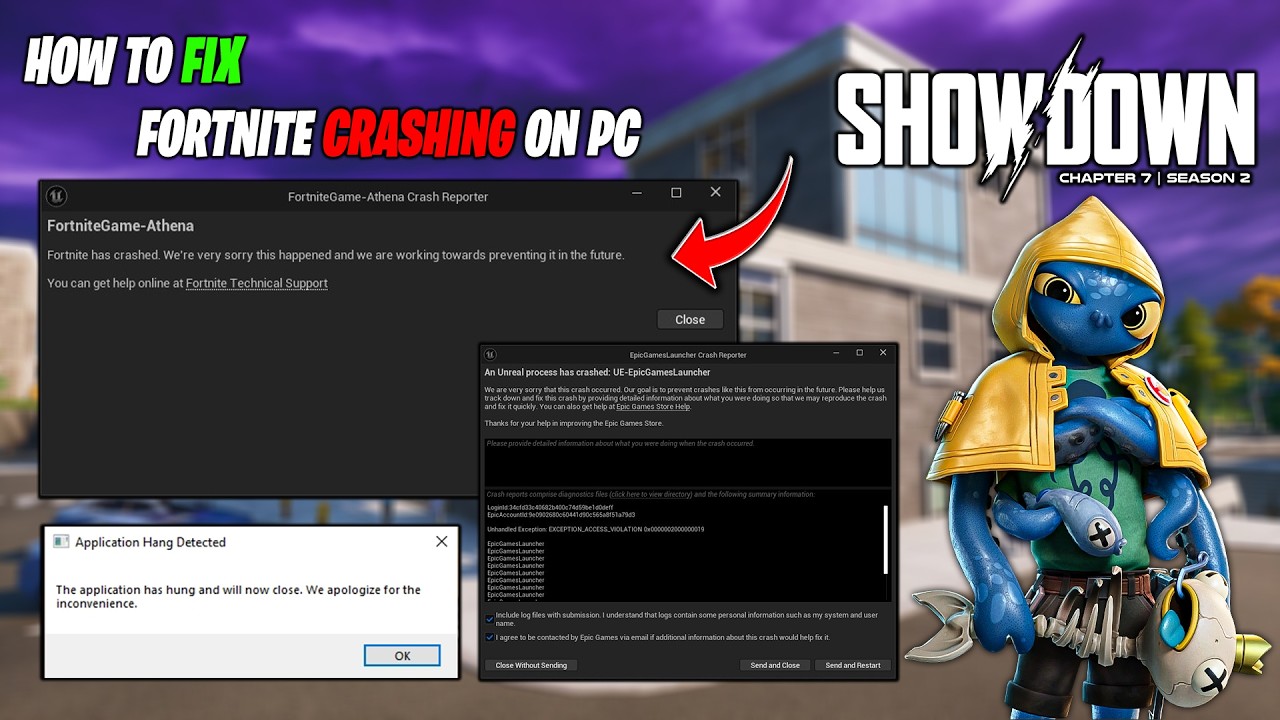 Как исправить сбои в Fortnite на ПК в 7-м сезоне 2-й главы! (Исправление ошибки Fortnite Crash Re...