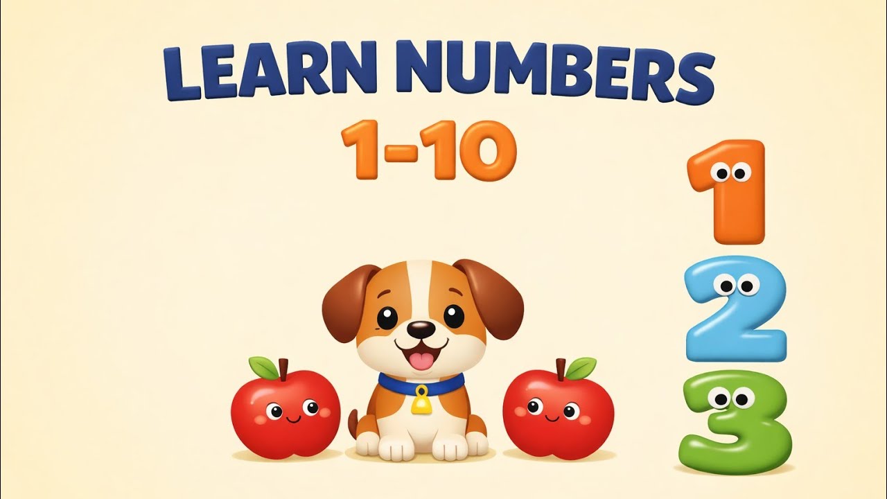 Learn Numbers 1–10 for Toddlers | Kids | Preschoolers | Early Learning & Counting Practice