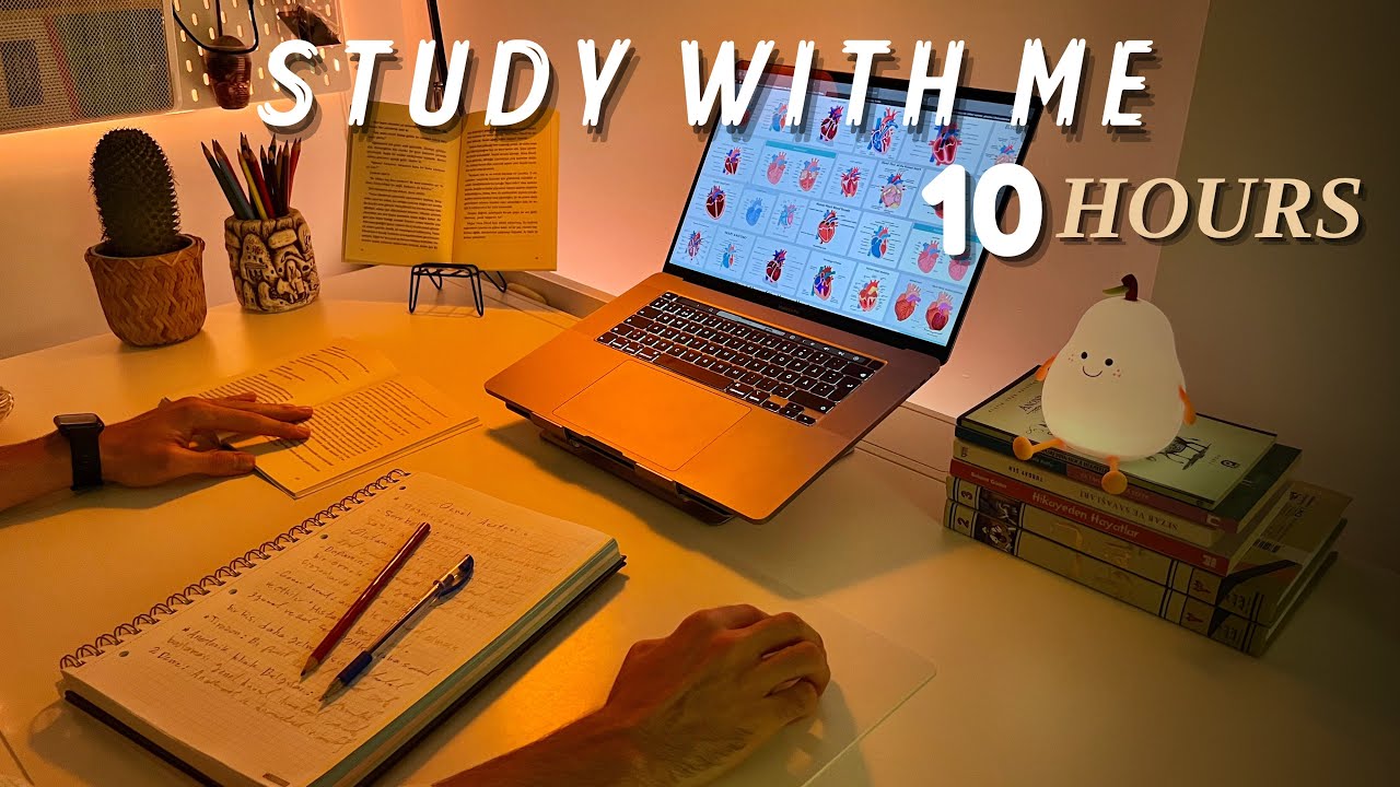 10 HOUR STUDY WITH ME | Quran recitation | Pomodoro 50/10 | Study with quran | Med Student