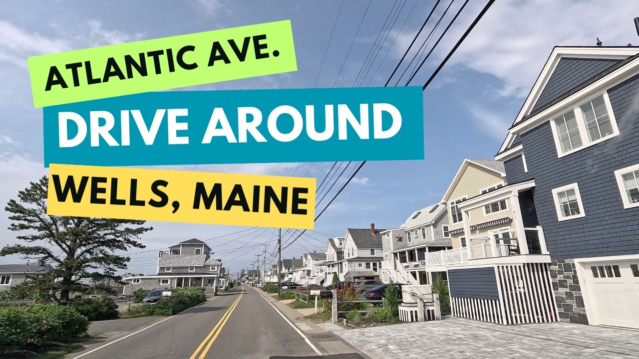 Роскошные дома на берегу моря в штате Мэн: поездка по Атлантической авеню в Уэллсе.