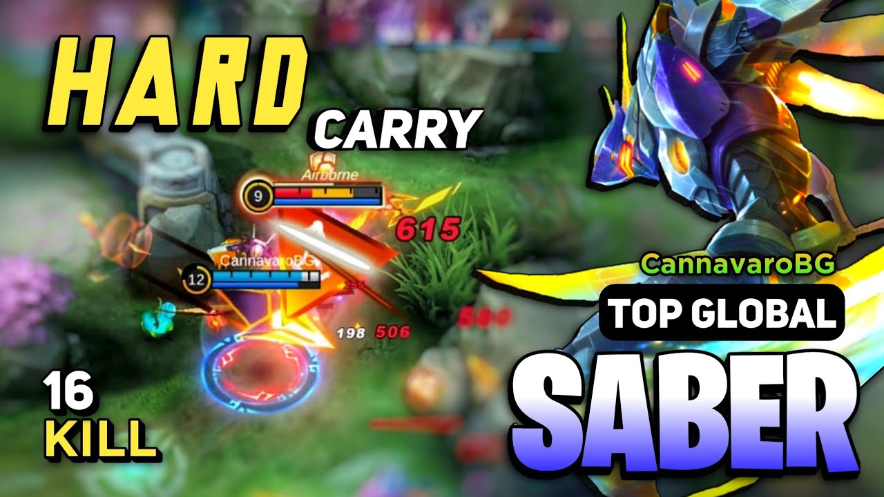 Saber Best Build 2023 [ Saber Top Global Gameplay ] By CannavaroBG - Mobile Legends