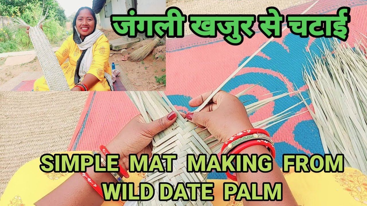 जंगली खजुर से कैसे चटाई बनाते हैंँ /How to make mat from wild date palm