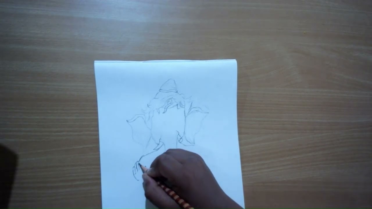 How to draw a ganapati