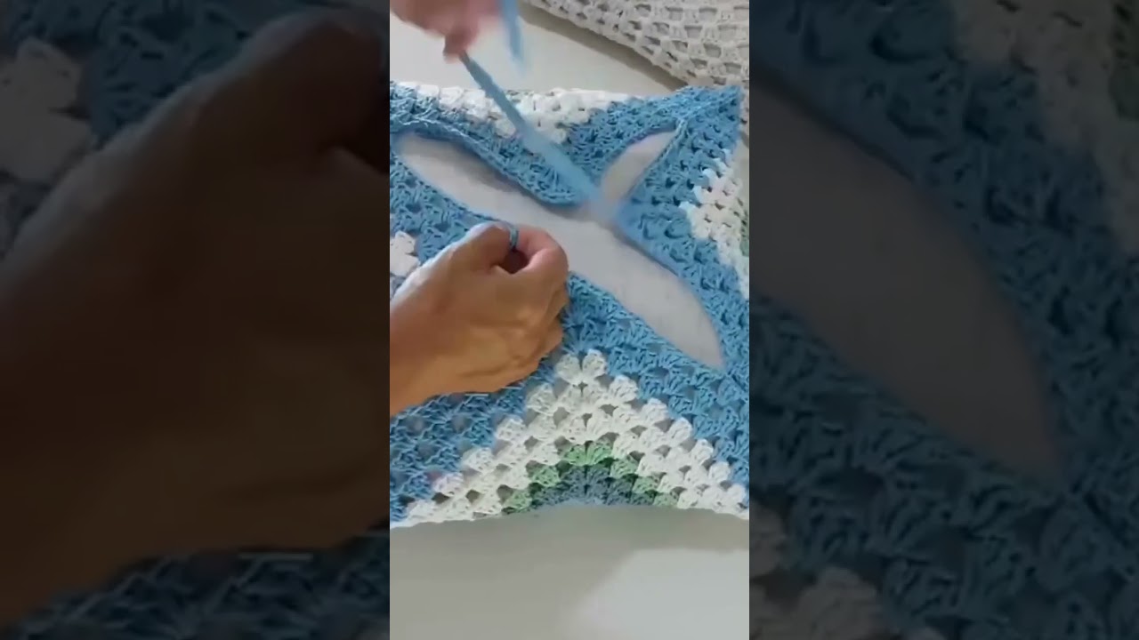Crochet Cushion cover hack #knitting #crochet #diy #crochetknitting #cushion #handmade #crocheting