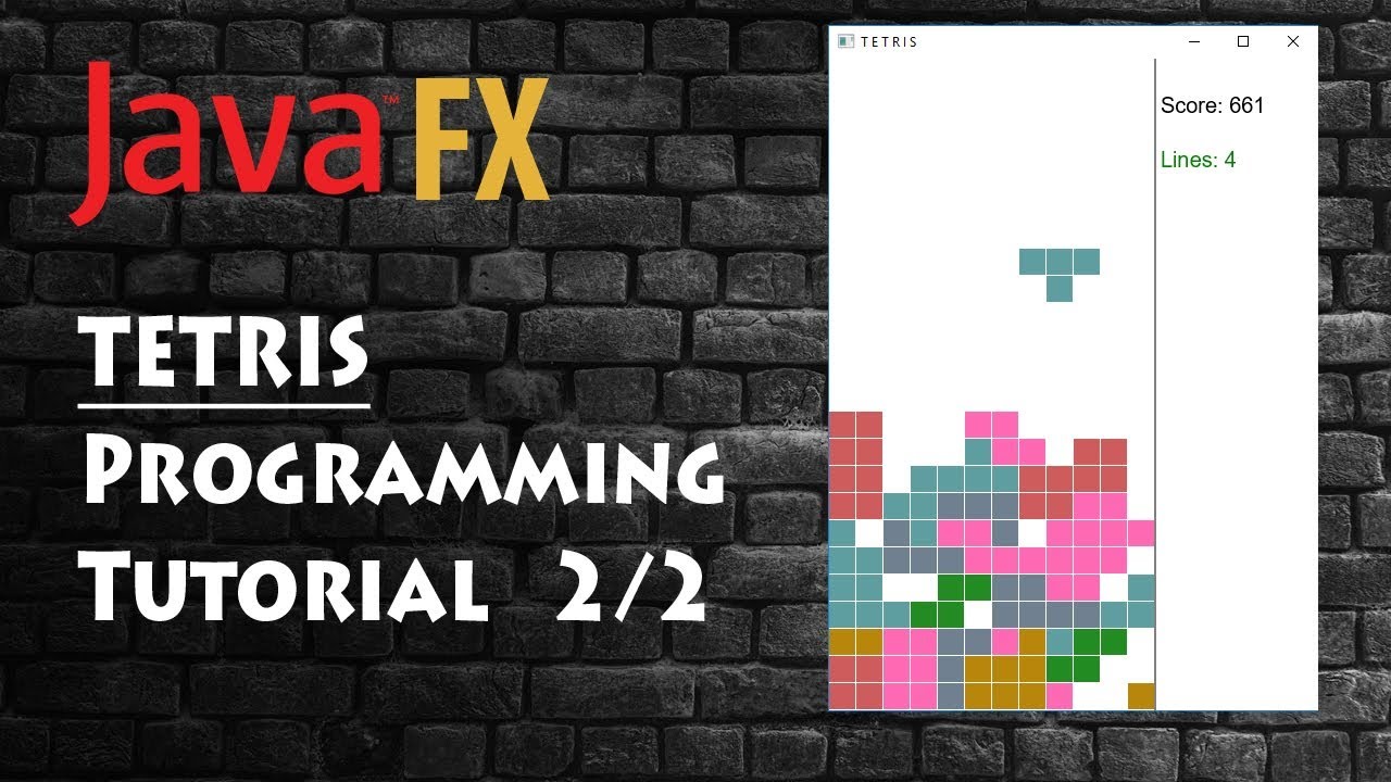 Programming Tetris Game, Java (fx) Tutorial 2/2