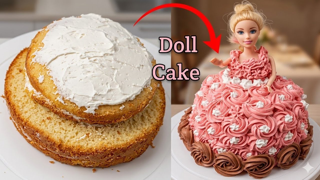 Doll Cake Design || Barbie Doll Cake || Doll Cake || How to make Doll Cake at home 