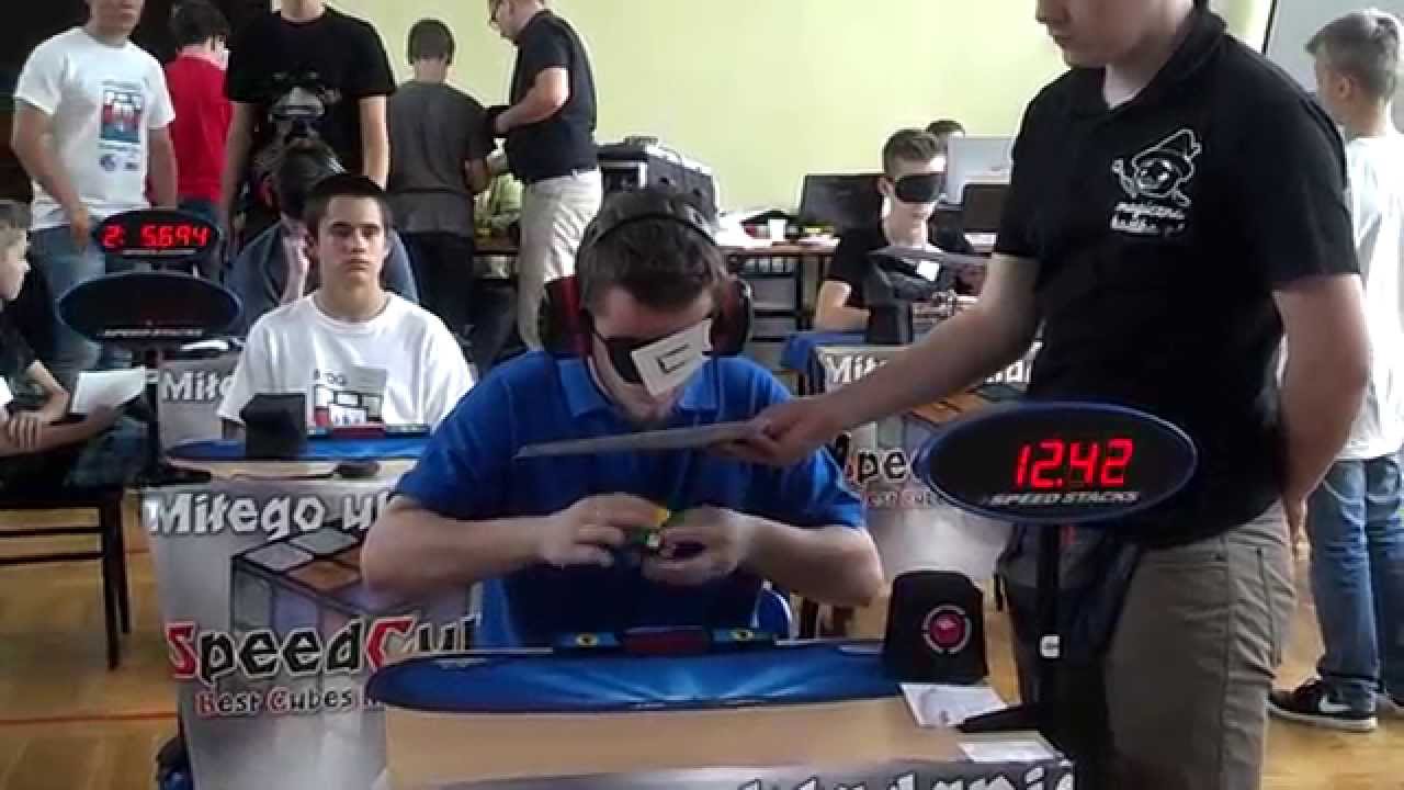 Marcin Maskow Kowalczyk 3x3x3 BLD WR (23.196) +REAKCJA