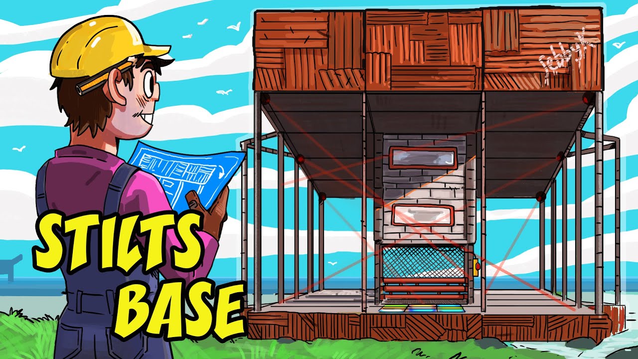Living in a STILTS BASE to hide from my enemy.... (Rust Movie)