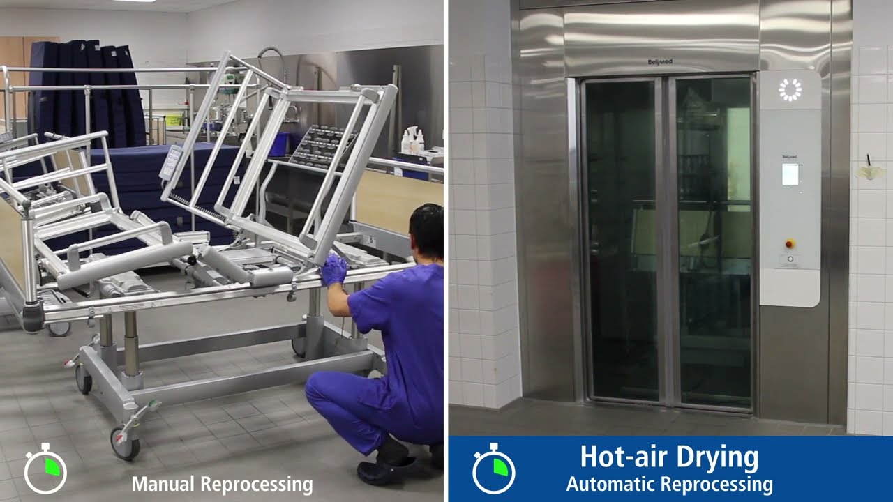 Ecolab Belimed CS750 medical bed reprocessing manual vs automated