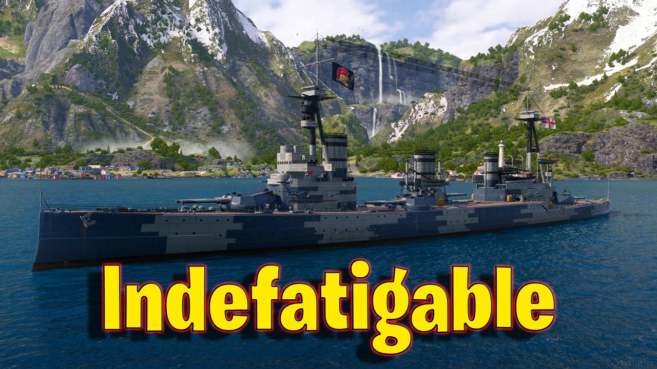 Meet The Indefatigable! Tier 4 British Battleship in World of Warships Legends!