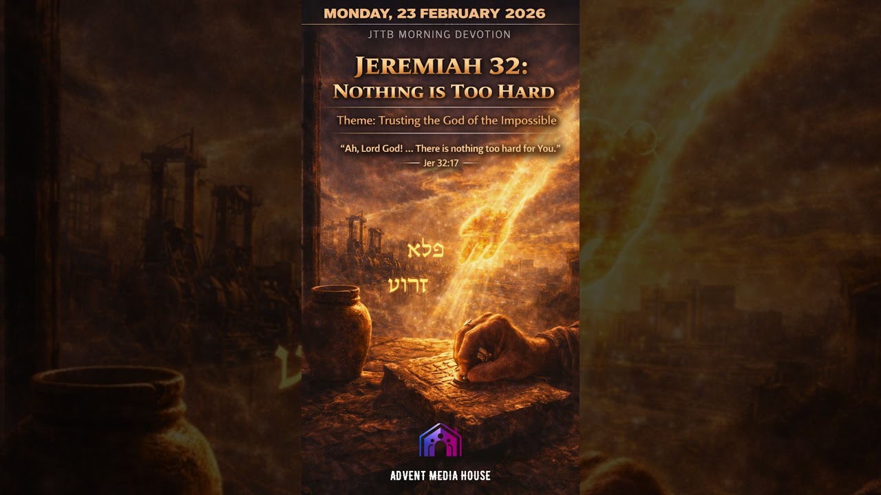 🏡 JEREMIAH 32 — NOTHING IS TOO HARD