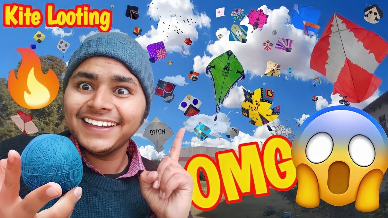 Kite looting In Ground 😱 *Flying Kite* Cutting Kite Big Kite Looking 🤩 OMG Vlog