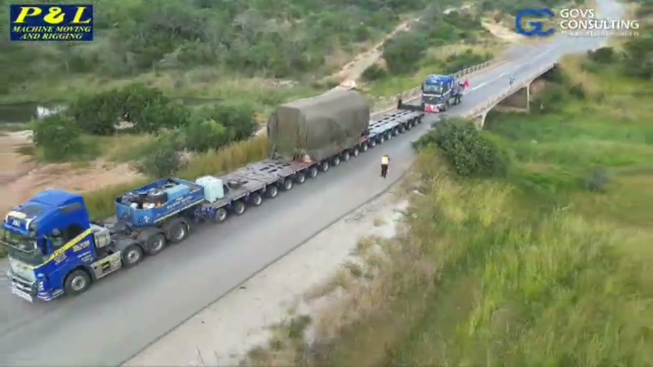 Moving 300Ton Generator on Push and Pull combination