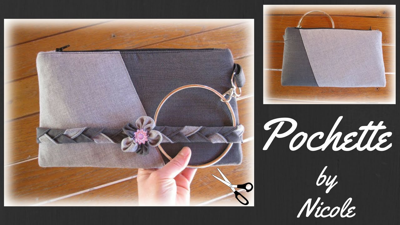 Pochette - borsetta con chiusura a cerniera- How to sew a zipper pouch