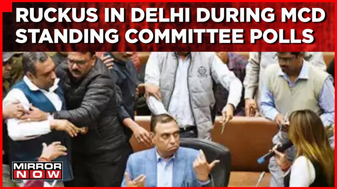 Delhi MCD Standing Committee Polls | AAP, BJP Raises Slogans Against Each Other, Creates Ruckus