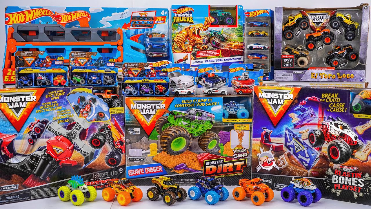 Monster Jam Collection Unboxing Review | Monster Jam Monster Mutt Dalmatian Blastin&rsquo; Bones Playset