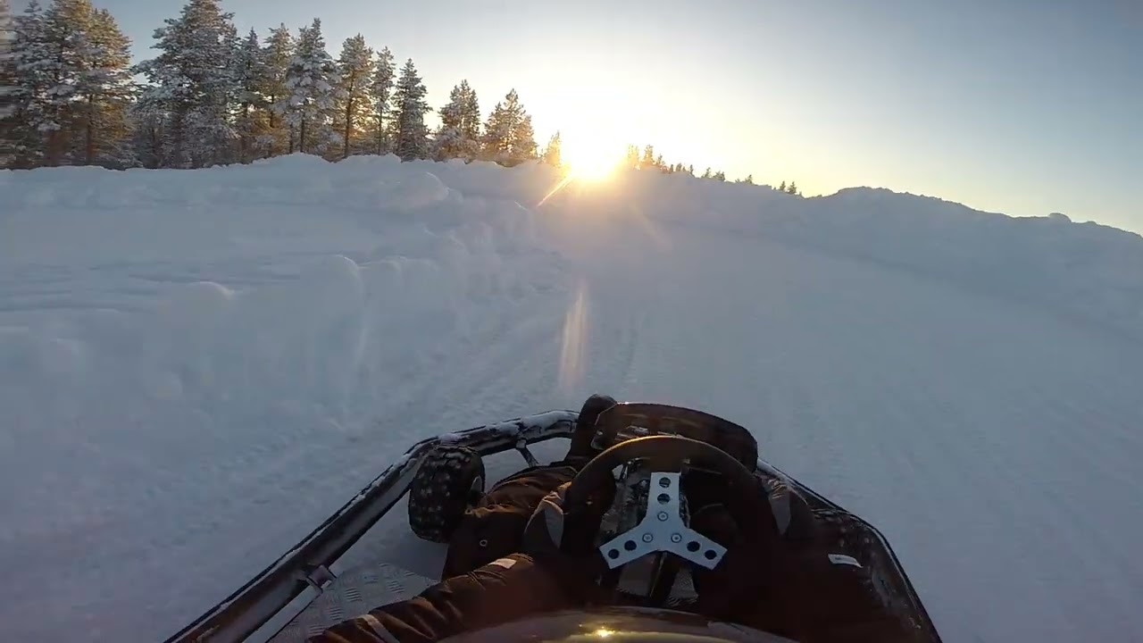 Extreme Ice Karting! - Levi, Lapland Finland - BIG CRASH!