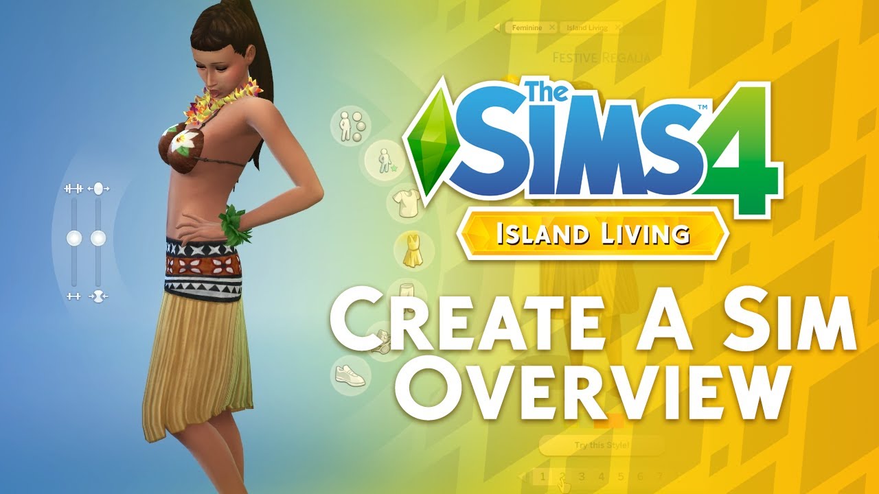 The Sims 4 Island Living: FULL Create A Sim Overview