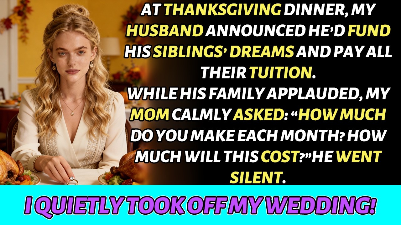 THANKSGIVING DINNER: MY HUSBAND FUNDED HIS SIBLINGS’ DREAMS—UNTIL MY MOM ASKED HIS SALARY.