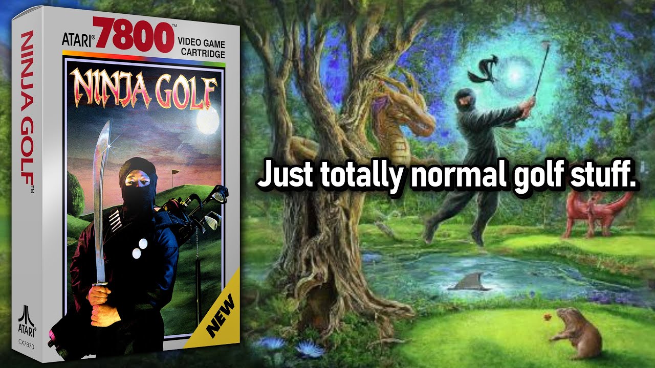 Ninja Golf Atari 7800 EXCLUSIVE: The Most Difficult Ninja Test of ALL!