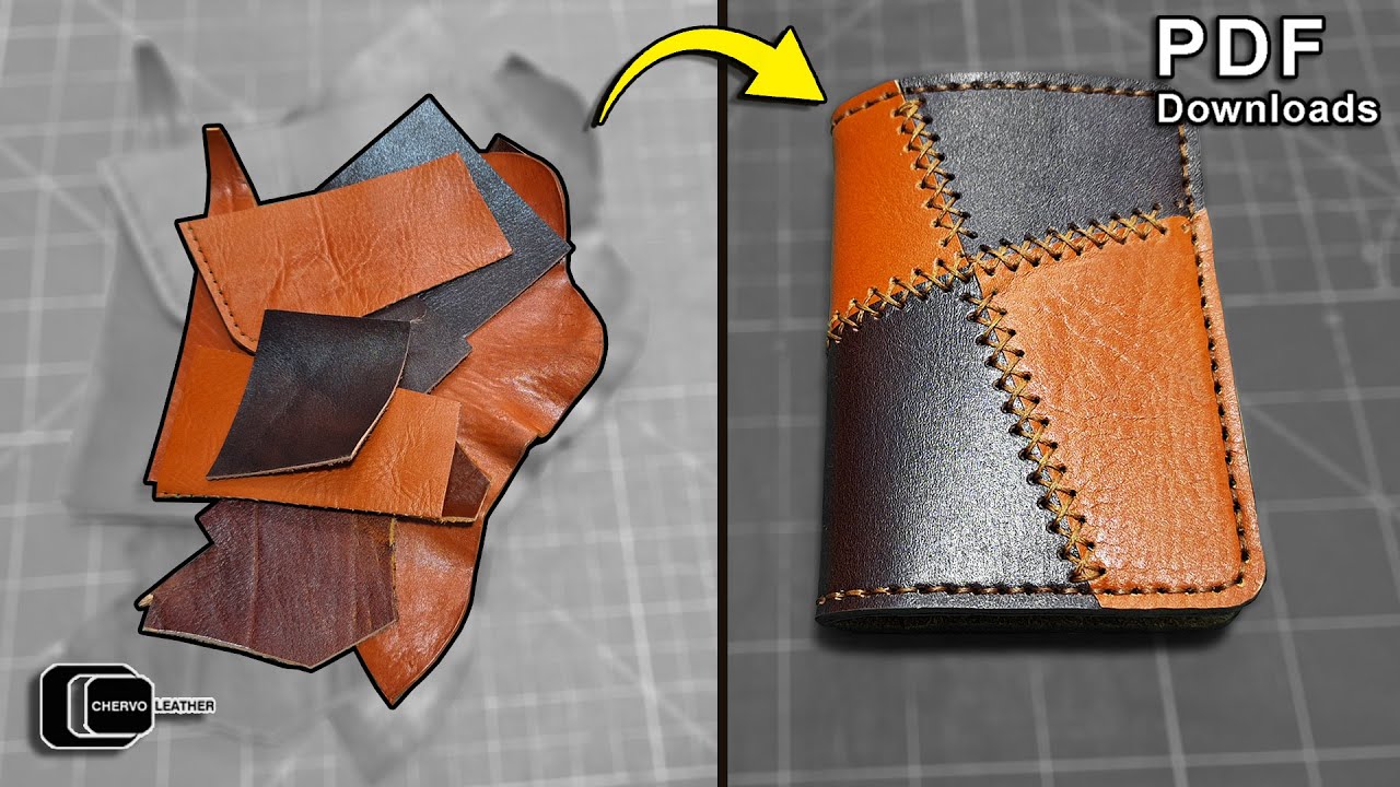 DIY Leather Project: Make a Card Holder from Leather Scraps - Free PDF