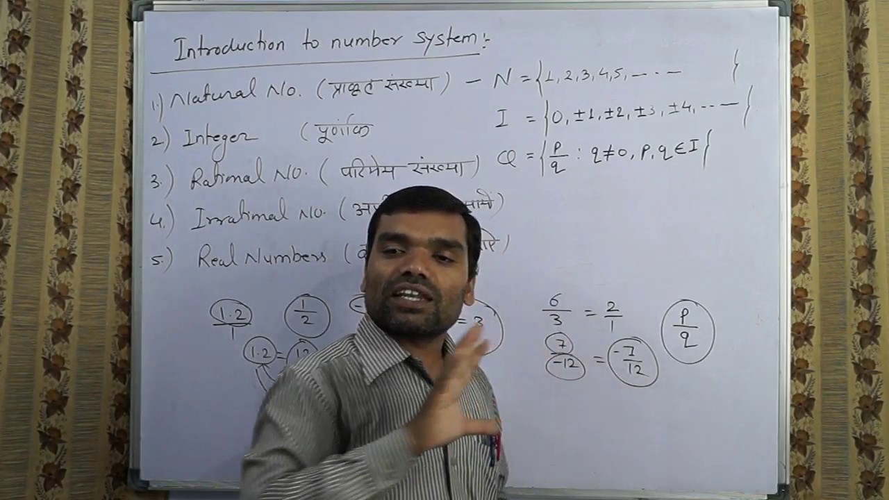 Number System, Natural, Integer, Rational, Irrational, Real Line & XY Plane in hindi