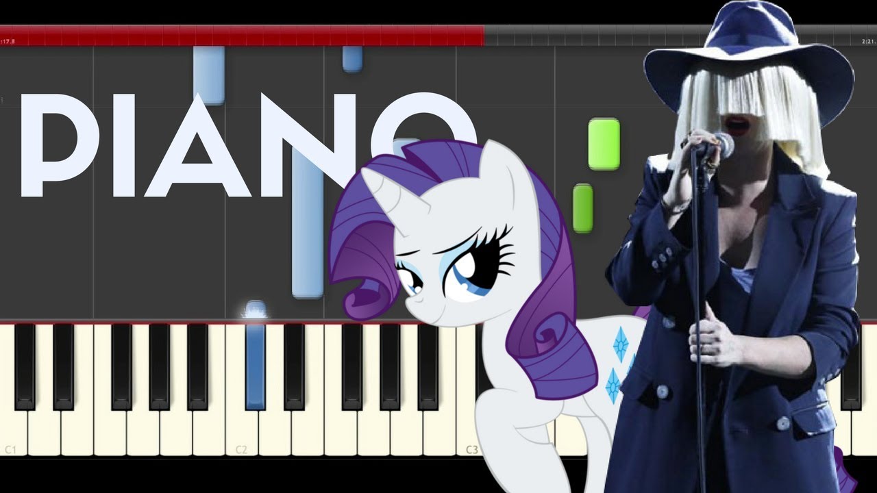 Sia Rainbow My Little  Pony Movie Piano Midi tutorial Sheet app Cover Karaoke