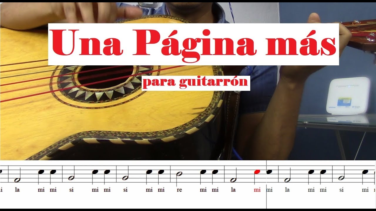 Como tocar Una pagina - Guitarron