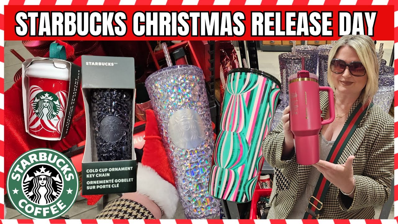 STARBUCKS COFFEE | NEW HOLIDAY 2024 RELEASE CUP DAY | LUSTER TUMBLERS, AND MUCH MORE