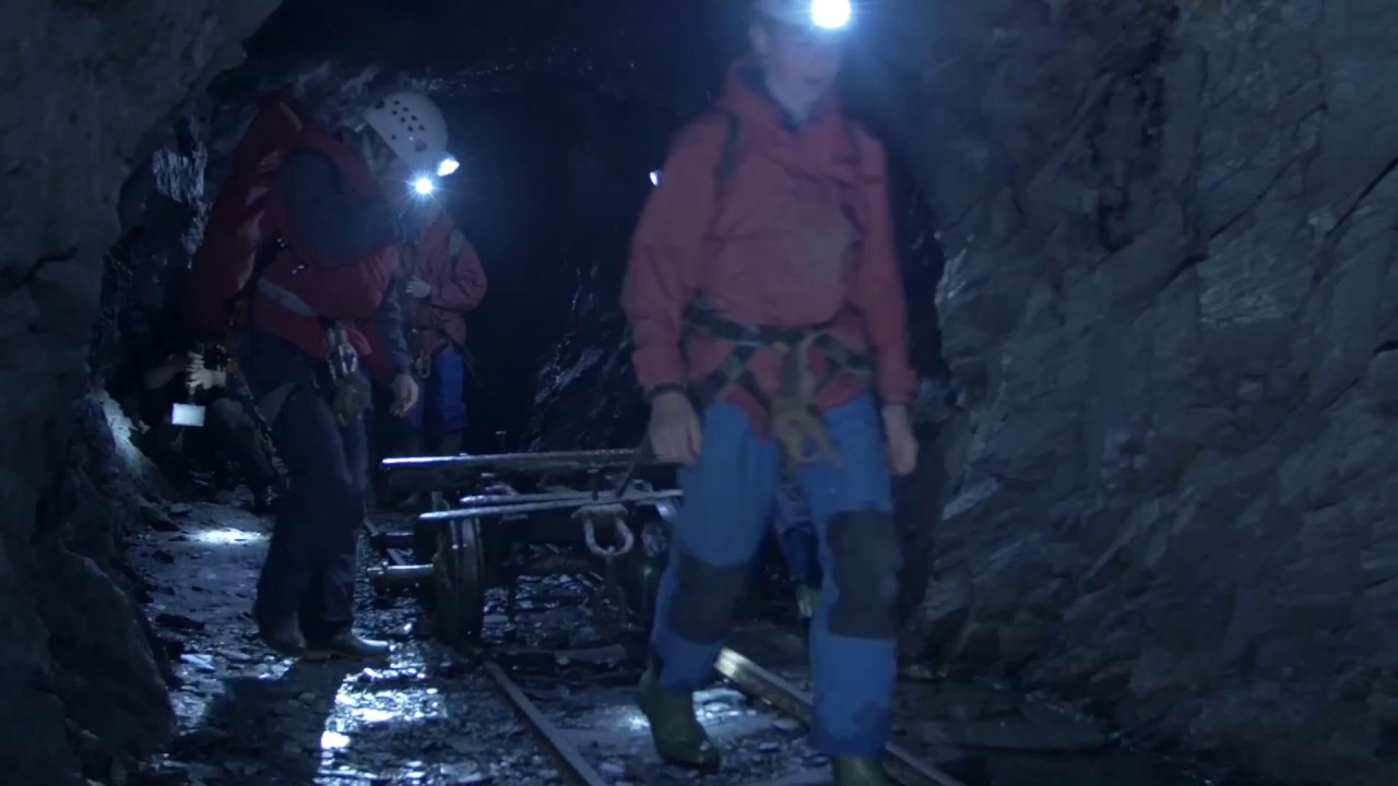 Underground Exploration, Slate Mine. Arete Outdoor Centre, Wales