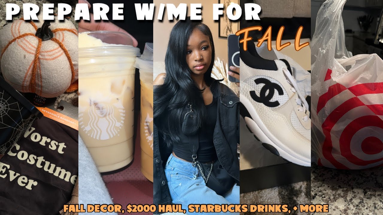 PREPARE W/ME FOR FALL 🍂: fall decor & drinks , $2000 shopping haul, target run + more