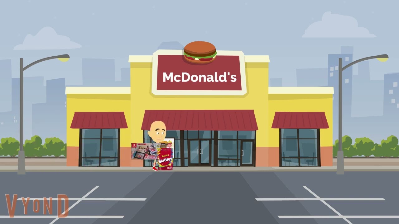 Classic Caillou steals from Walmart/sneaks to McDonald's/belt-beating/grounded