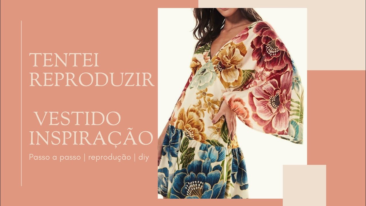 TENTEI REPRODUZIR | VEM APRENDER O PASSO A PASSO. VESTIDO COM MANGAS E RECORTES, SEM MODELAGEM