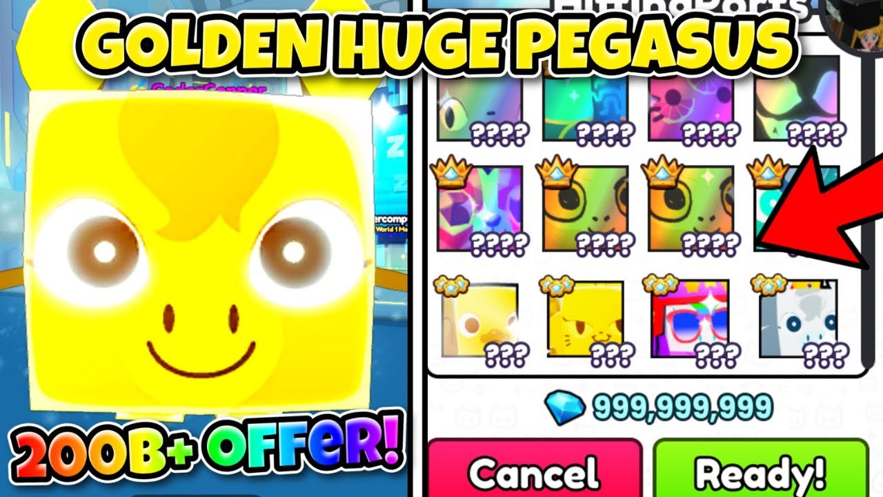 INSANE 200B OFFER on *GOLDEN HUGE PEGASUS* in Pet Simulator 99!