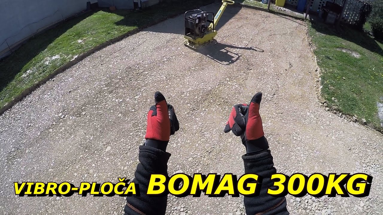 Vibro ploča i nabijanje kamena 70m2 ( epizoda 3 : iskop, kamen i nabijanje )