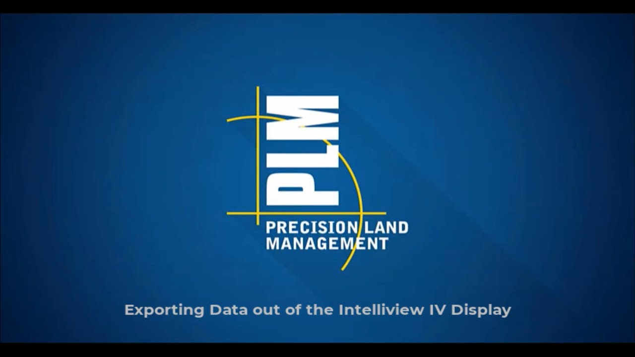 Exporting data out of the Intelliview IV Display