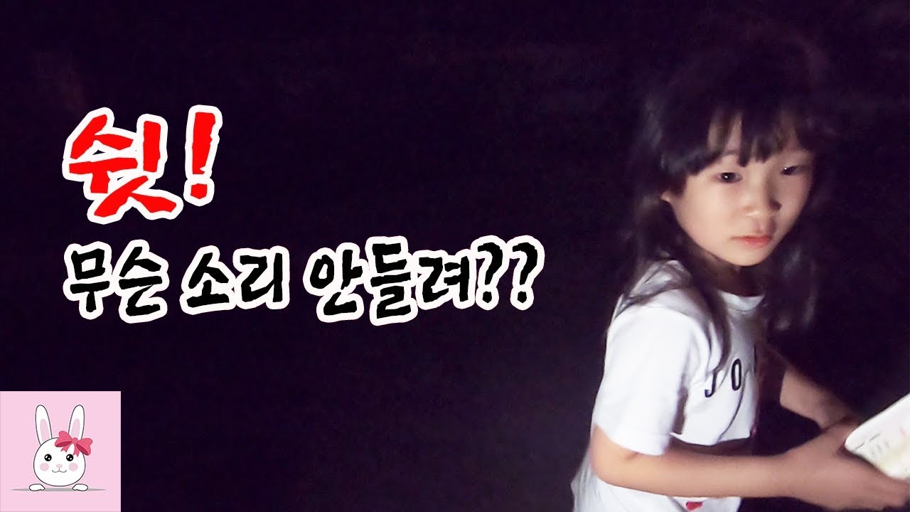 깜깜한 캠핑장에서 사진 찍어오기 미션! 남자팀 vs 여자팀 (feat.공포체험)ㅣ토깽이네상상놀이터RabbitPlay