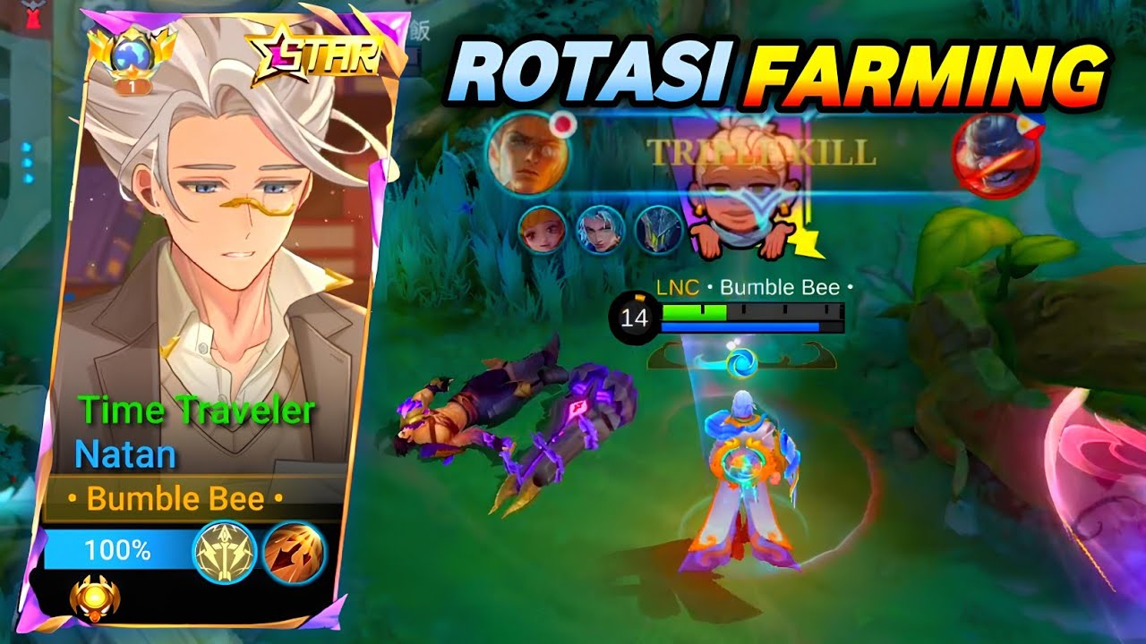 ROTASI FARMING NATAN GOLD LANE AUTO KAYA - BUILD DAN EMBLEM NATAN TERBARU CEPAT ROTASI !!!