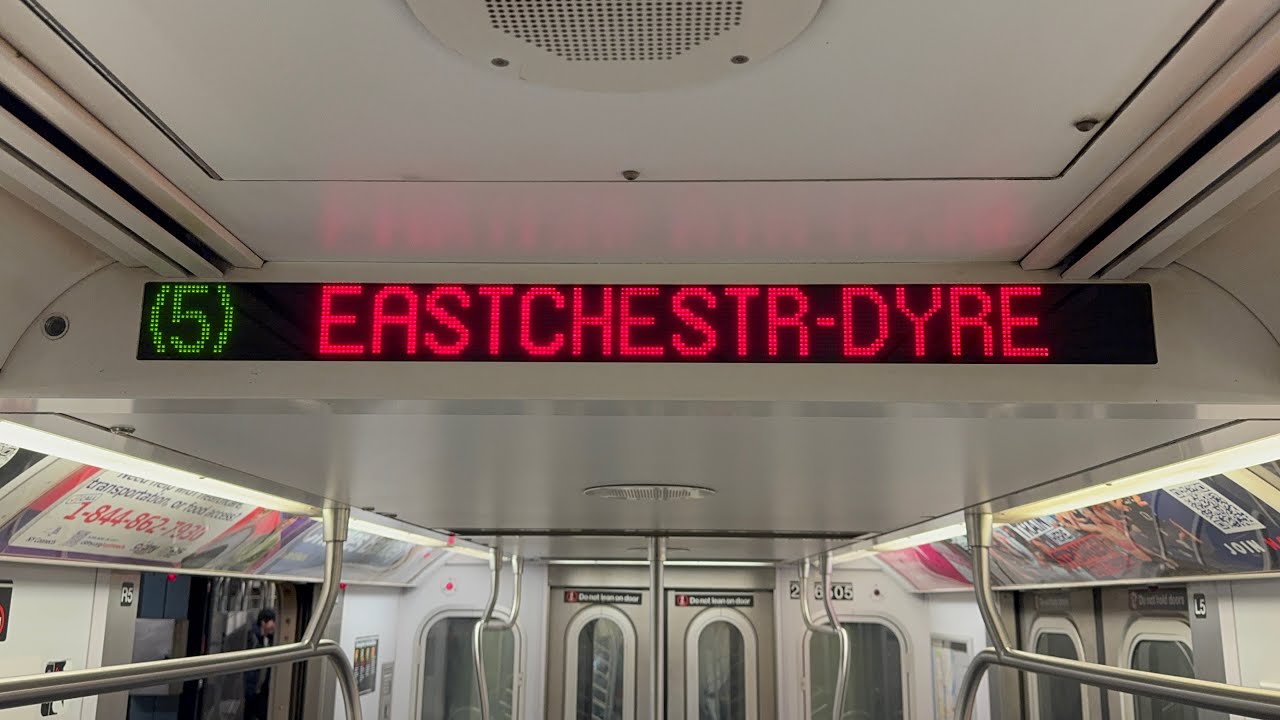 IRT Lexington Av Express: R142 (5) Train [Flatbush Av-Brooklyn College to Eastchester-Dyre Av #4]