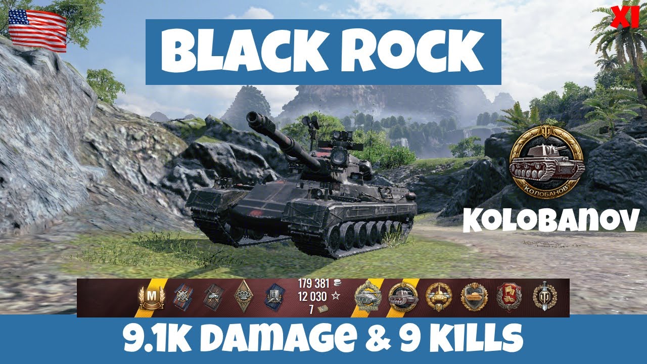Black Rock — Insane Kolobanov Medal🥇9.1K DAMAGE & 9 KILLS | World of Tanks