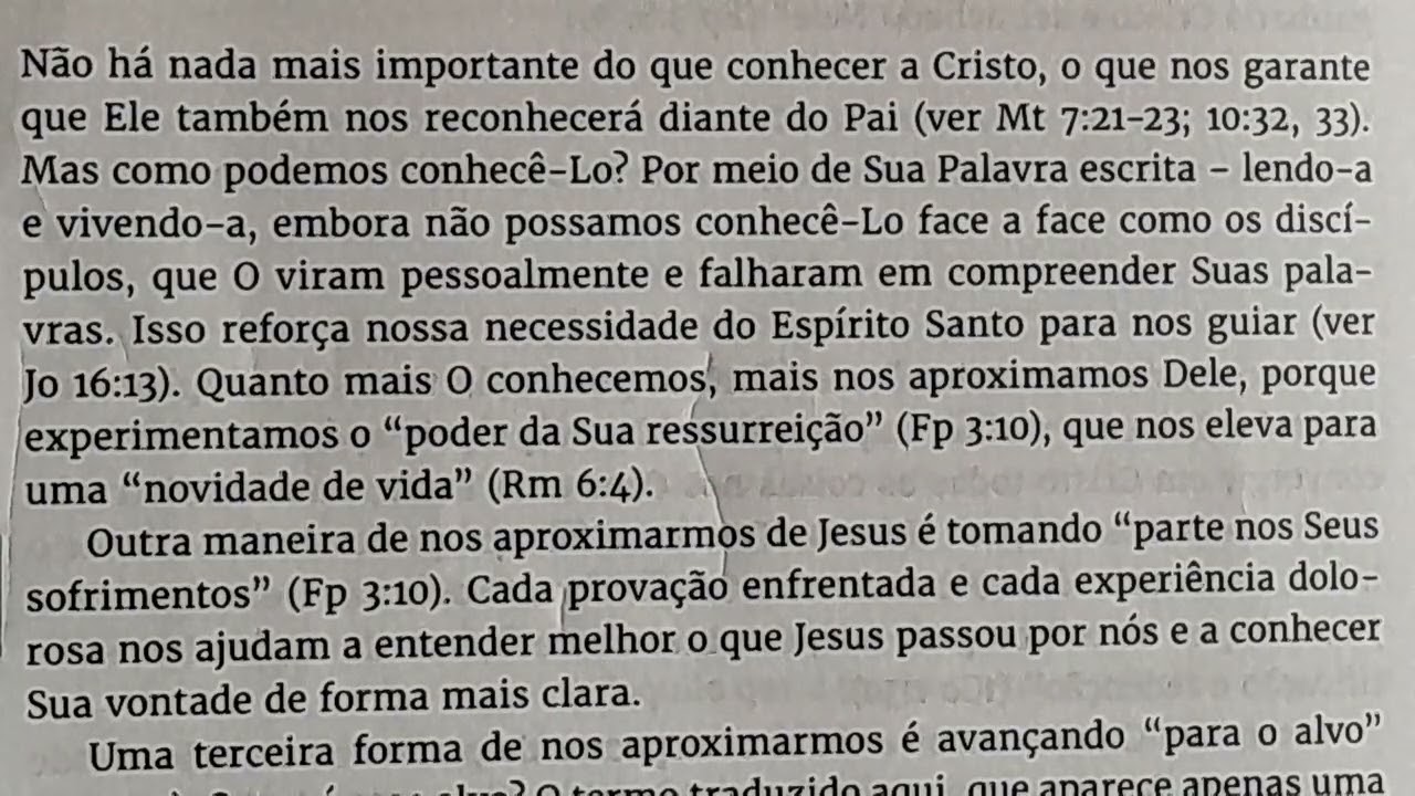 PX=13.13:MS-260205-QUI-So uma coisa conhecer a CRISTO 