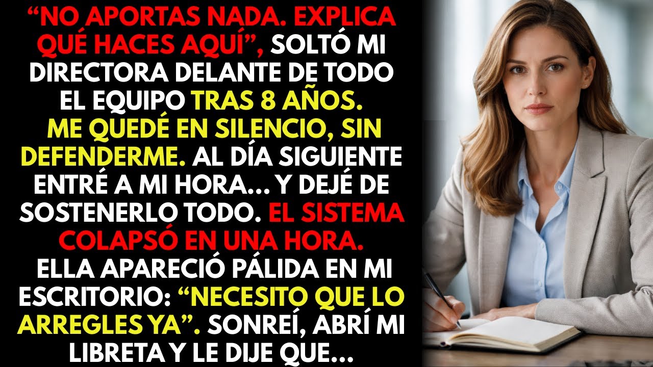 Mi directora me humilló 8 ocho años sosteniendo al equipo, hasta que dejé de hacerlo