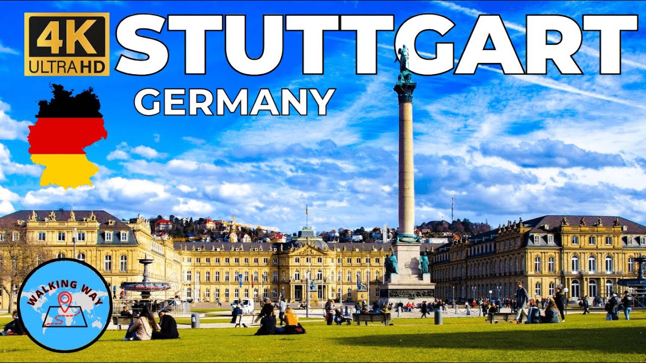 Stuttgart, Germany Walking Tour 4K 60fps - Evening Rush Hour with Immersive Sound