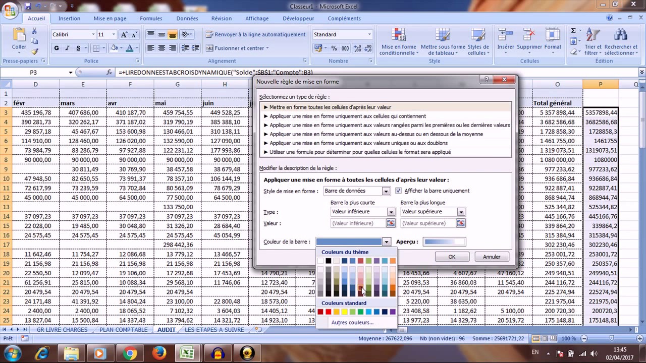 AUDIT ET CONTROLE COMPTABLE DES CHARGES SUR EXCEL