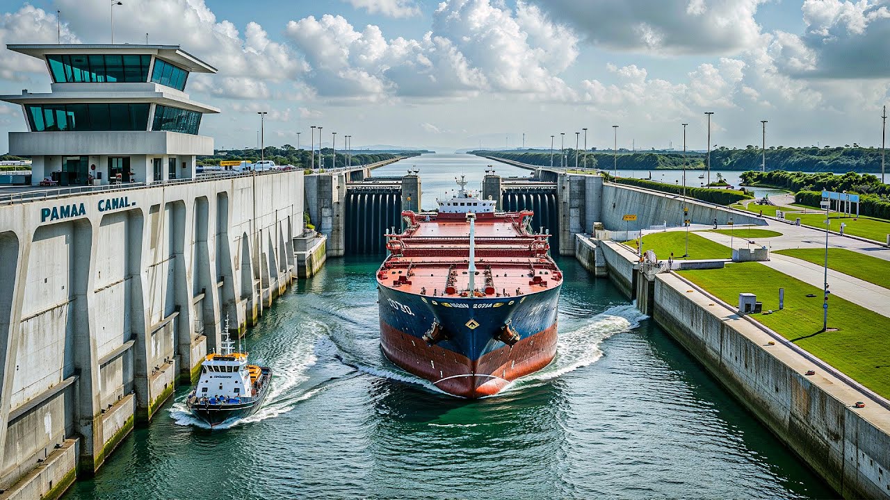 How does the Panama Canal work? Watch the ships pass through!