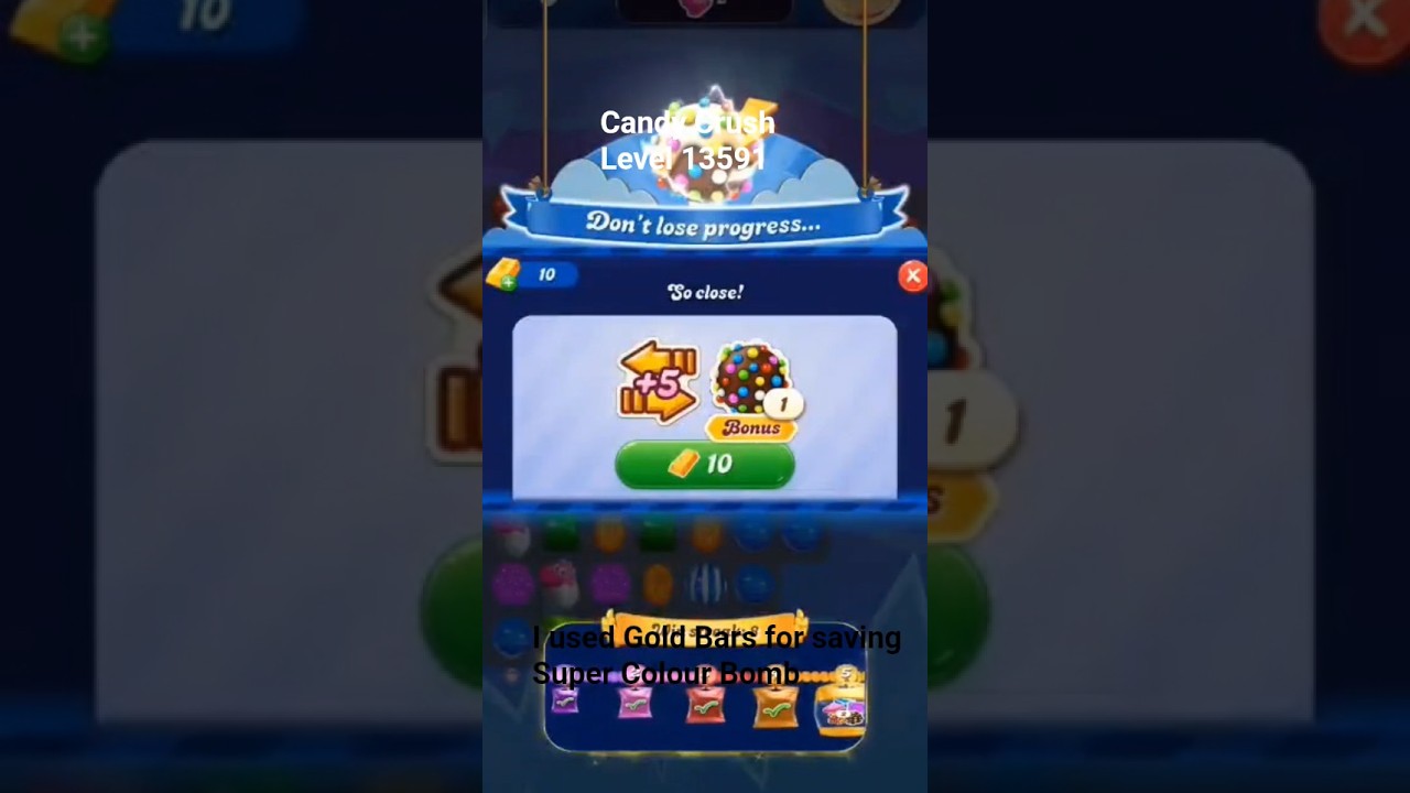 CANDY CRUSH ADDICTION - LEVEL 13591  —  GOLD BARS & SUPER COLOR BOMB. 🍭🔥