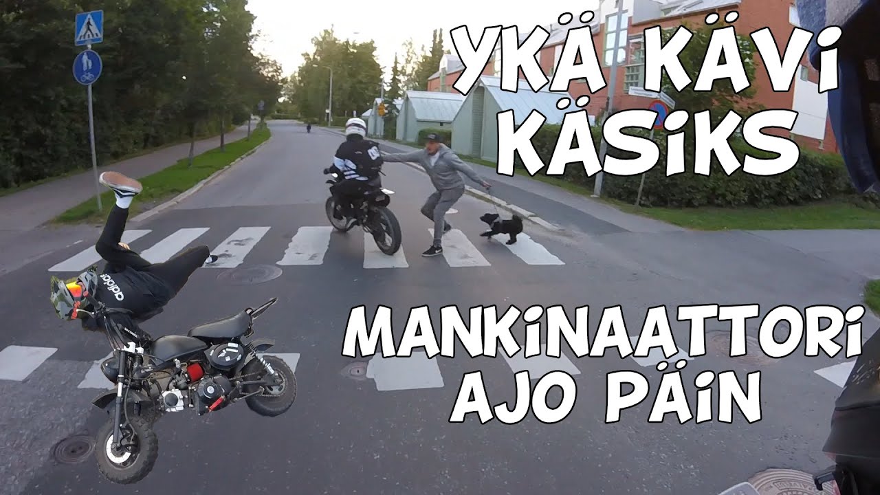 Ykä kävi käsiks ja mankikuski ajo päin