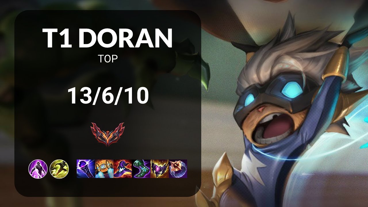 T1 Doran Kennen vs Olaf TOP - KR GRANDMASTER Patch 15.9