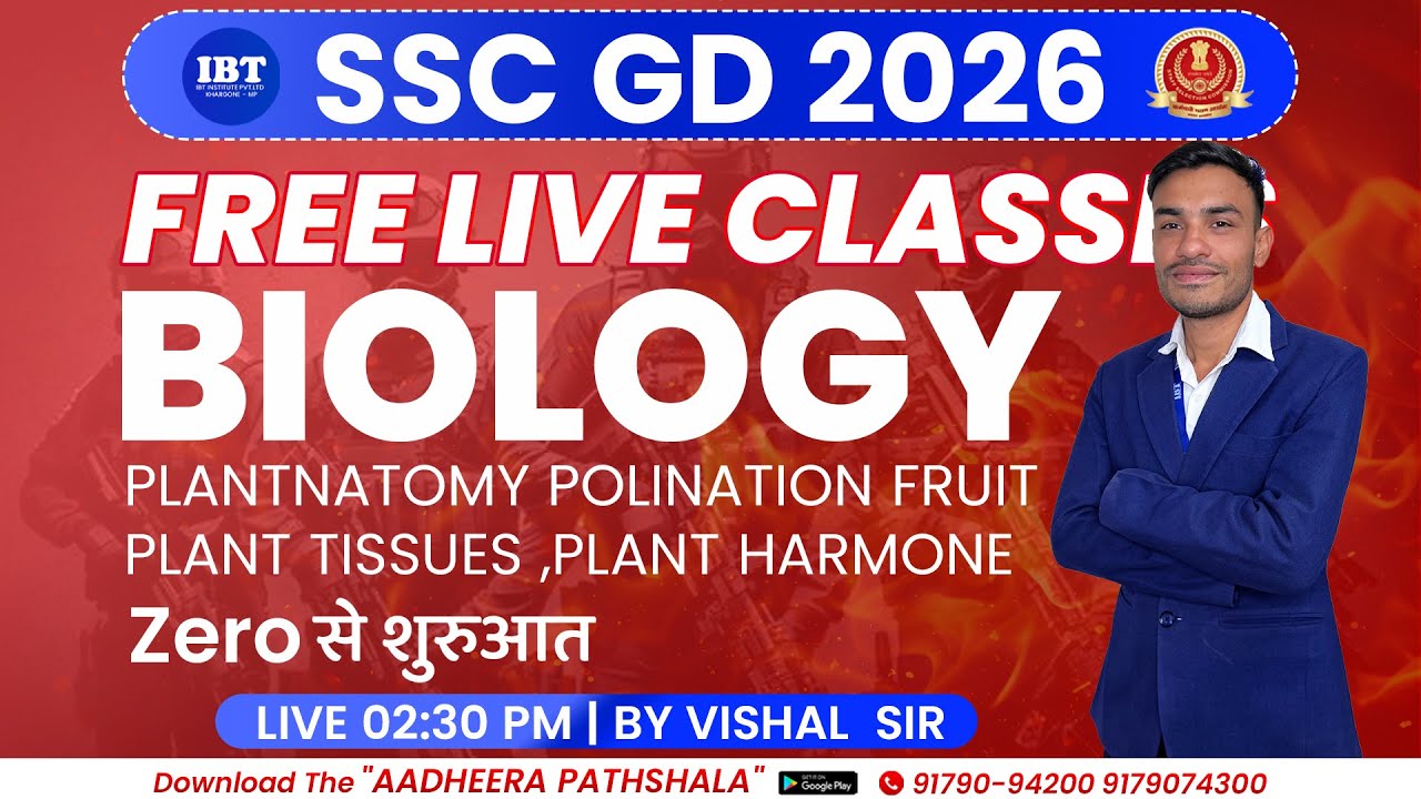 PLANTNATOMY   POLINATION , FRUIT  PLANT TISSUES ,PLANT Harmone |SSC - GD Foundation Batch 2026