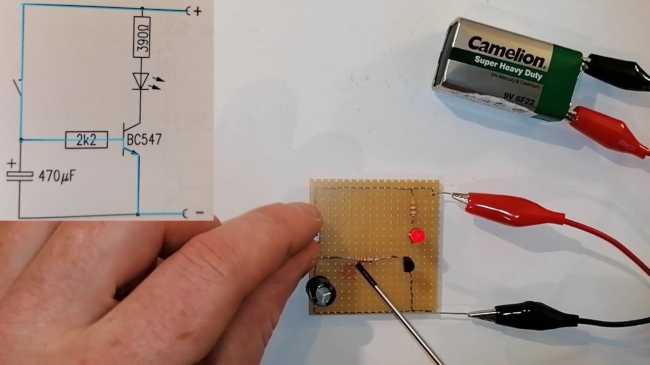 Ausschaltverzögerung mit Kondensator Zeitschaltung| Technik 10
